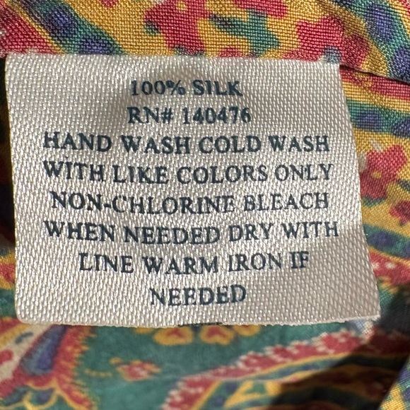 FAHERTY | Women’s Multicolor 100% Silk Paisley Floral Midi Dress size Medium - Picture 12 of 12